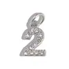 [Procesamiento Personalizado] Colgante de Acero Inoxidable con Incrustaciones de Diamantes de 26 Letras Estilo Europeo y Americano Transfronterizo para Collar y Pendientes DIY Accesorios Hechos a Mano