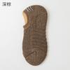 Calcetines náuticos de algodón puro para hombre, con fondo de toalla, de silicona, antideslizantes, desodorantes, sin hueso, invisibles, de boca baja.