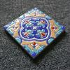 Azulejos Florais Pequenos 100X100 Retro Esmaltados Azulejos de Parede para Balcão de Bar Azulejos de Parede de Fundo para Balcão de Caixa Azulejos Laterais de Escada