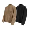 Cárdigan suéter Magic Bear otoño e invierno, estilo casual, ropa de trabajo para hombre, suéter de punto de cuello alto, estilo old-money, chaqueta con cremallera