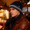 Chapéu de Lã Quente de Inverno Aoteng Chapéu de Tricô Pulôver Chapéu com Forro de Lã à Prova de Vento Proteção para Orelhas Chapéu Espessado Baotou para Ciclismo para Homens e Mulheres