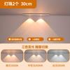 Lâmpada de indução de corpo humano LED inteligente ultrafina olho de gato Hill barra de luz ondulada recarregável guarda-roupa armário de vinho Tira de luz para armário