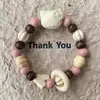Pulseira de Cerâmica Jingdezhen com Gato Barbudo, Hello Kitty e Design Floral, Estilo Versátil e Fofo para Mulheres, Presente de Pulseira para Estudantes