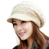 Gorro de Punto Cálido de Invierno para Mujer, Gorra de Moda para Clima Frío, Correr, Acampar, Caminar, Esquiar con Visera