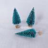 Árbol de Navidad Mini Transfronterizo Seda de Sisal Azul-Verde Árbol de Navidad Pequeño Adornos de Escritorio Torre de Nieve Pino 3-23cm