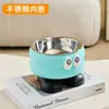 Cuenco Cerámico para Mascotas con Patas Altas, Protector de Cuello, Antideslizante, para Gato, Perro, Lindo Dibujo Animado de Acero Inoxidable, Antiderrames, Nuevo Producto Transfronterizo
