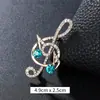 Moda Europea y Americana Broche de Lujo de Alta Gama Corsage Creativo de Nota Pin para Ropa Accesorios para Ropa Símbolos Musicales Femeninos