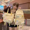 Mochila fresca y linda con forma de corazón y estrella para chicas de secundaria y preparatoria, gran capacidad, alta apariencia, mochila para estudiantes