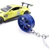 T3E7 cubo de roda freio disco forma liga de metal chaveiro pingente de modificação do carro peças chaveiro spot