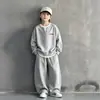 Conjunto de Ropa de Otoño para Niños 2026 Nuevo Elegante Ropa Deportiva para Niños Mayores, Conjunto de Sudadera de Dos Piezas para Otoño Primavera y Otoño para Niños