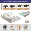 Cama de dormitorio estilo crema abrazando tela de algodón y lino cama dormitorio principal cama de boda cama tapizada suave cama con respaldo suave doble cama grande