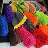 Guantes de Lavado de Autos de Chenilla de Cinco Dedos, Trapo de Felpa Limpiador de Ruedas y Rin con Esponja, Belleza del Automóvil Toallitas para Autos, Entrega Transfronteriza