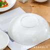 Louça de Jingdezhen Branca Pura Estilo Chinês Porcelana Óssea Tigela, Tigela Grande para Macarrão, Tigela de Salada, Tigela Rasa, Material Porcelana Óssea