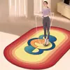 Manta de saltar con cuerda de absorción de impactos silenciosa para el hogar, alfombrilla de yoga de terciopelo de cristal para interiores, alfombrilla antideslizante para reducción de ruido en deportes y fitness, primera generación de pelo