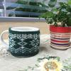 Conjunto de caneca térmica de tricô personalizado conjunto de caneca twist de desenho animado barriga grande chá de leite conjunto de caneca de Natal fofo 300ml presente