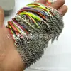 Collar de cuerda de cera coreana, cuerda con hebilla de langosta, cuerda de cuero de cera negra, cuerda colgante, accesorios de joyería hechos a mano, cuerda colgante