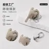 Llavero de Elefante Pequeño Lindo de Cuero Genuino Colgante Creativo de Animal para Llave de Coche Colgante de Muñeca de Bolso de Piel de Vaca de Primera Capa Lindo