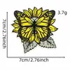 Fábrica en stock Pegatinas de Tela Bordadas de Flores de Dibujos Animados Accesorios de Ropa de Color Sólido Decoración Parche para Planchar Suministro Transfronterizo