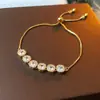 Pulsera Vintage Geométrica de Circonita Pulsera Simple de Moda Versátil Joyería de Nicho para Mujeres