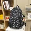 Mochila ligera con doble cremallera y lazo, estilo lindo, mochila de gran capacidad para chicas dulces