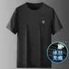 Camiseta de Manga Corta para Hombre Súper Cómoda, Sensación Fresca, Sin Costuras, Secado Rápido, Verano, Delgada, Seda de Hielo, Color Sólido, Top de Media Manga para Hombre 91