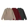 Suéter de Punto Trenzado Henley de Color Sólido Mezcla de Lana Retro Americano Nuevo Otoño 2026 Vintage Yidao