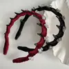 Tiara de Veludo Dentada para Cabelos Quebrados e Ondulados para Mulheres Outono e Inverno Nova Alta Caveira Versátil Faixa de Lavar o Rosto Presilha de Cabelo Faixa de Cabelo Acessórios de Cabelo