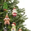 Decorações de Natal Transfronteiriças Bola Transparente Pintada Pingente de Natal Bola de Natal Pingente de Árvore de Natal