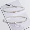 Cinturón de perlas retro francés, accesorio de vestir para mujer, cubrecintura, combinable, blanco, elegante, ajustado, con cadena de lazo.