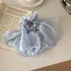 Falda de hilo péndulo ~ súper hada blanca anillo para el pelo de intestino grueso femenino francés de alta gama todo-partido tocado atar pelo cuerda de pelo grande