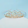 Coroa de Aniversário Europeia e Americana Faixa de Cabeça Casamento Acessório de Cabeça para Noiva Festa Infantil Acessórios de Cabelo com Strass Faixa de Cabeça Personalização