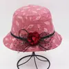 Sombrero de Mujer Primavera y Otoño Delgado Sombrero de Cuenca de Flores de Mediana Edad Sombrero de Sol Sombrero de Pescador Nuevo Sombrero de Anciano Sombrero de Madre de Mediana Edad