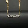 Pulsera Transfronteriza de Acero Inoxidable Incrustada con Diamantes, Letra Personalizada DIY, Joyería de Lujo Ligero Nicho de Gama Alta Completamente Diamantada para Parejas