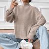 [En Stock] Suéter Talla Europea Tops para Mujer Ropa Europea y Americana Transfronteriza Suéter de Punto Pulóver Camisa Base Otoño e Invierno