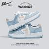 Tênis Masculino Warrior Estilo Pintura a Tinta Novos com Sola Grossa Primavera e Outono 2026 Sapatos Brancos para Casal Sapatos Versáteis Tendência para Homens