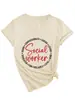Camiseta de Manga Corta Extra Grande para Mujer Talla Plus 100 kg con Estampado de Letras, Cuello en V Estilo Coreano, Top de Moda y Versátil para Verano