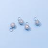 Plata Esterlina S925 Chapada en Oro Personalidad Colgante Colgante Bola de Pelo Hecho a Mano diy Material para Pulsera Accesorios de Joyería Q0393