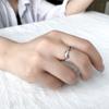 Anillo de plata de ley 925 con diseño de Shengyuan, anillo abierto liso con ondas irregulares para mujer, decoración de mano coreana con viento frío, venta al por mayor
