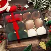 Novo Conjunto de Caixa de Bola Envolto em Tecido de 6cm da Amazon Decorações de Natal Enfeites Pendurados Decorações de Natal Atacado em Estoque
