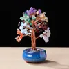 Adornos de Árbol de Cristal Natural Amatista Citrino Árbol de la Fortuna Cristal del Mar de China Oriental Árbol de la Fortuna Decoración del Hogar Regalo de Inauguración