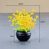 Planta artificial de narciso verde em vaso, mini bonsai para decoração de janelas e interiores, decoração de recepção, decoração de plantas verdes no atacado.