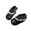 Colección Otoño 2026 Botines Individuales para Niñas Estilo Coreano Encaje Femenino Botines Tobilleros Florales Pequeños para Niños Pequeños y Niños Botas de Cuero de Princesa
