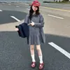 Vestido de Cuadros de Otoño para Niña de Manga Larga Moderno 2025 Nueva Ropa de Otoño para Niños Falda Estilo Preppy para Niños Grandes Primavera y Otoño