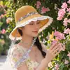 Sombrero de Sol de Verano Transpirable para Mujer con Falda, Estampado Floral Arcoíris y Ala Ancha que Cubre Todo el Rostro y Proporciona Protección Solar