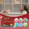 Bolinha de Banho Espumante Colorida de Natal Oceaura Limpa Suavemente, Deixa a Pele Perfumada e Suaviza a Pele Sem Repuxar