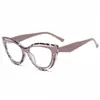 Nuevas Gafas Personalizadas Transfronterizas Ojo de Gato Antiazules para Mujer Marco Pequeño Color de Contraste Estilo INS Europeo y Americano Gafas Lisas Simples Gafas para Hombre