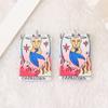 Venta caliente transfronteriza: pendientes, collar, llavero y bolso de acrílico de doble cara con doce constelaciones de tarot.
