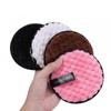 Esponja perezosa para lavar la cara, rejilla de piña, esponja limpiadora de microfibra, limpiador de maquillaje, doble cara, redonda, 12 cm, esponja