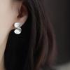 Pendientes irregulares en forma de abanico para mujer, estilo sencillo y frío, combinables con todo, chapados en plata S925, estilo Ins, exquisitos y modernos.