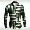 Camisa casual para hombre, cómoda y versátil, con diseño de estampado digital y manga larga, perfecta para fiestas y ropa de club.